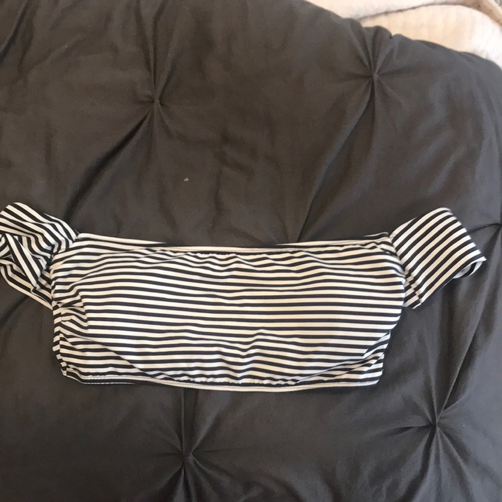 Gianni Bini Off the shoulder striped bikini